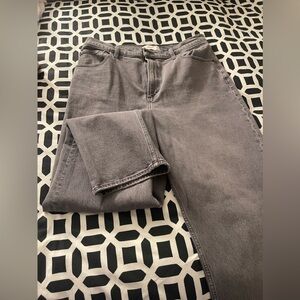 Abercrombie Curve Love 90s Straight High Rise Grey Jeans - Size 32